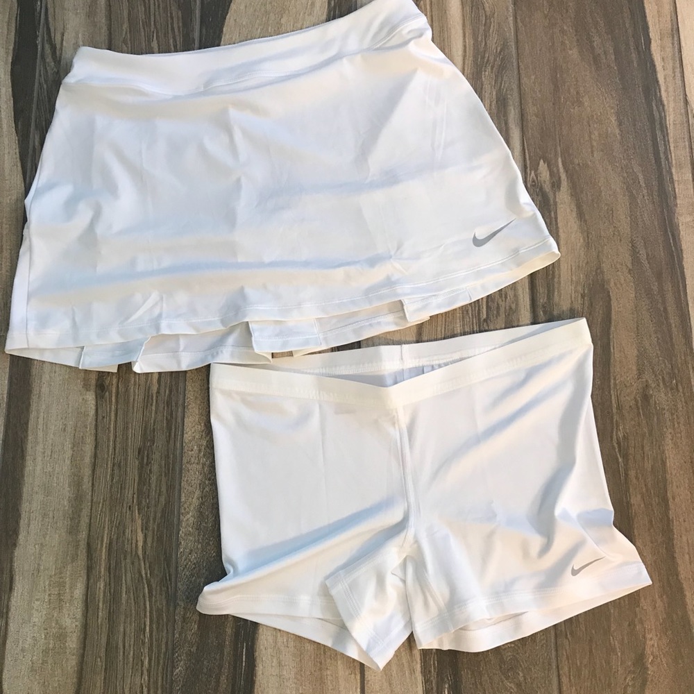 White Nike Golf Dri-Fit Golf Skirt + Short, SZ M